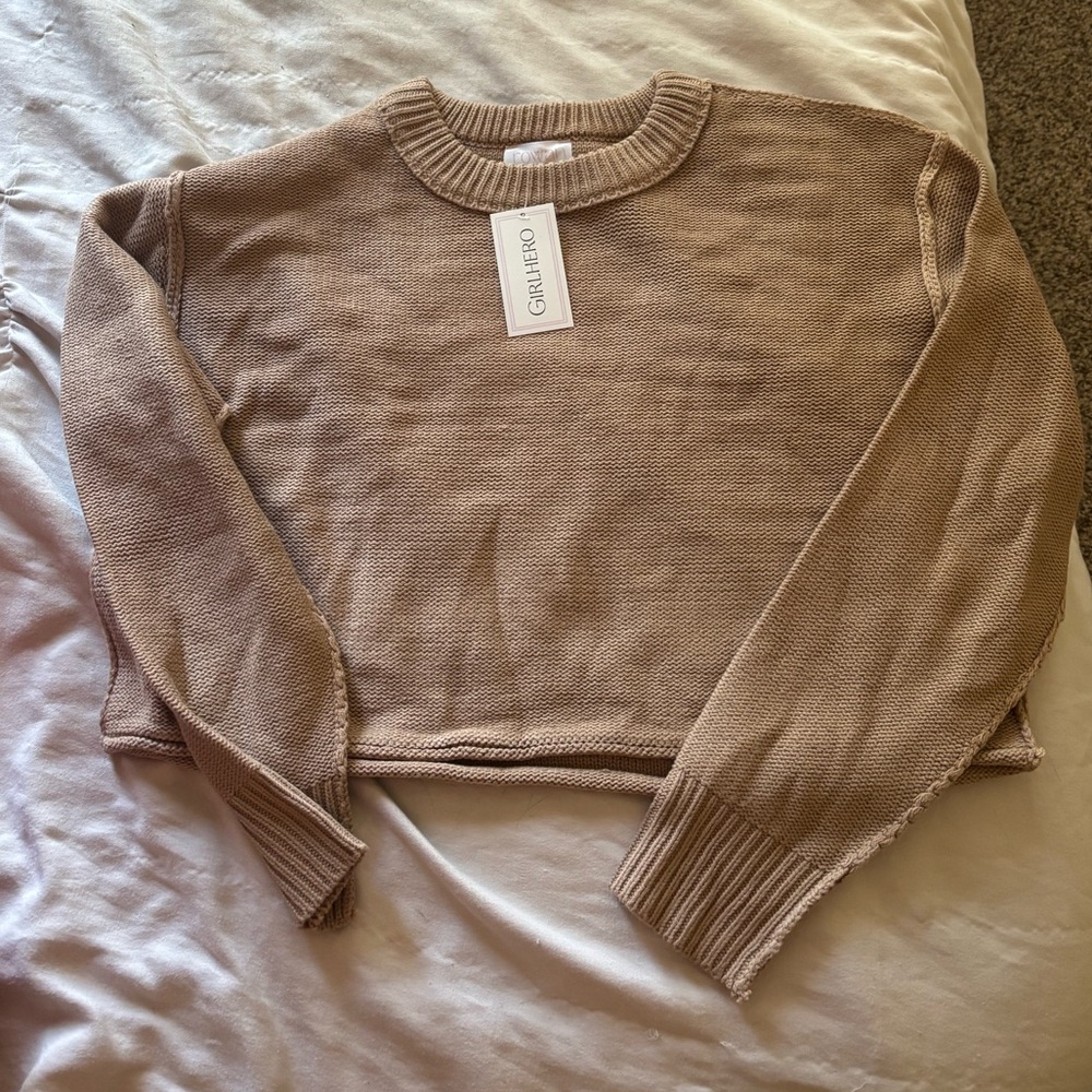New with tags beige cropped sweater